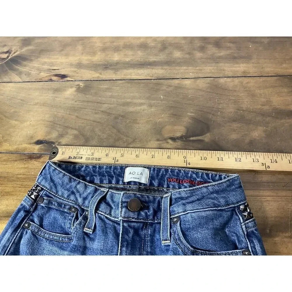AO.LA You Look Good Skinny Ankle Jeans Studded Size 24 - Picture 8 of 10